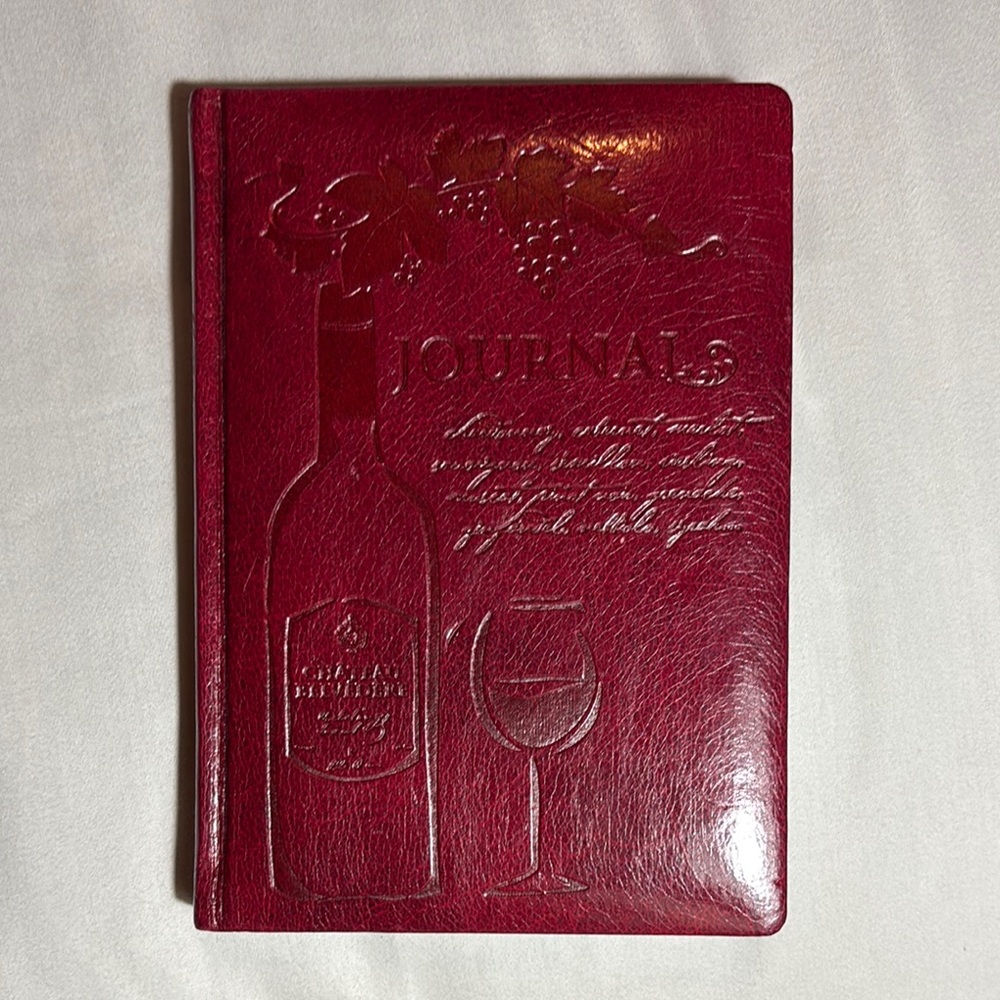Pierre Belvédère Red Embossed Wine Journal Book